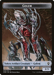 Copy (013) // Golem Double-Sided Token [Commander Legends Tokens] Magic: The Gathering