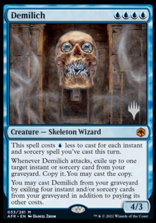 Demilich (Promo Pack) [Dungeons & Dragons: Adventures in the Forgotten Realms Promos] Magic: The Gathering