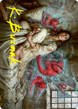 Eruth, Tormented Prophet Art Card (Gold-Stamped Signature) [Innistrad: Crimson Vow Art Series] Magic: The Gathering