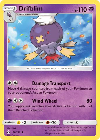 Drifblim (52/156) [Sun & Moon: Ultra Prism] Pokémon