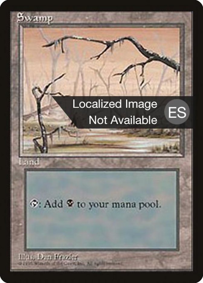 Swamp (B) [Fourth Edition (Foreign Black Border)] Magic: The Gathering