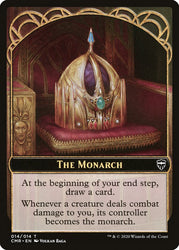 Golem // The Monarch Double-Sided Token [Commander Legends Tokens] Magic: The Gathering
