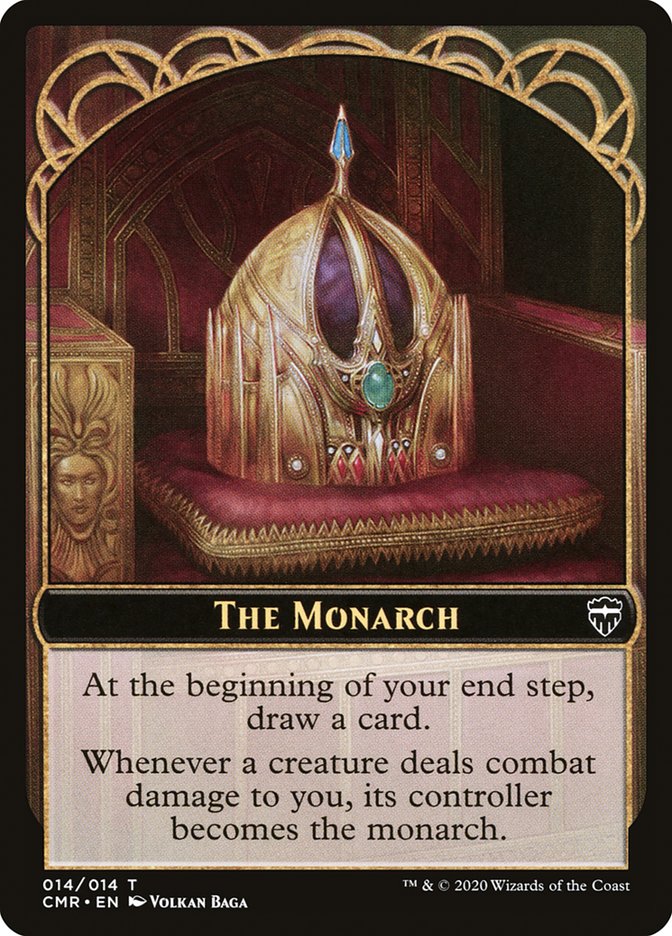 The Monarch // Spirit Double-Sided Token [Commander Legends Tokens] Magic: The Gathering