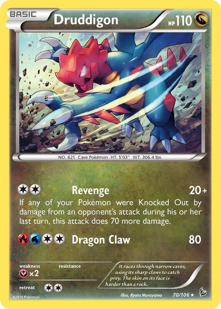 Druddigon (70/106) (Theme Deck Exclusive) [XY: Flashfire] Pokémon