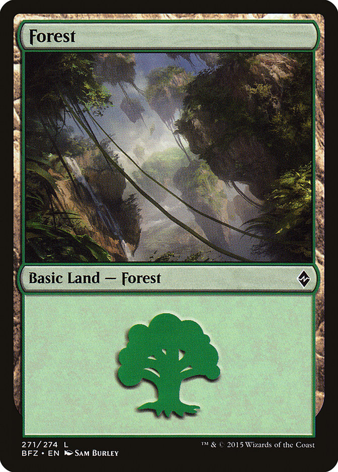 Forest (271a) [Battle for Zendikar] Magic: The Gathering