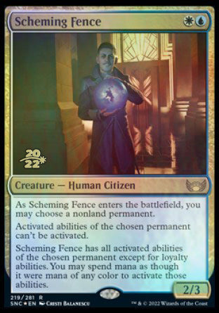 Scheming Fence [Streets of New Capenna Prerelease Promos] Magic: The Gathering