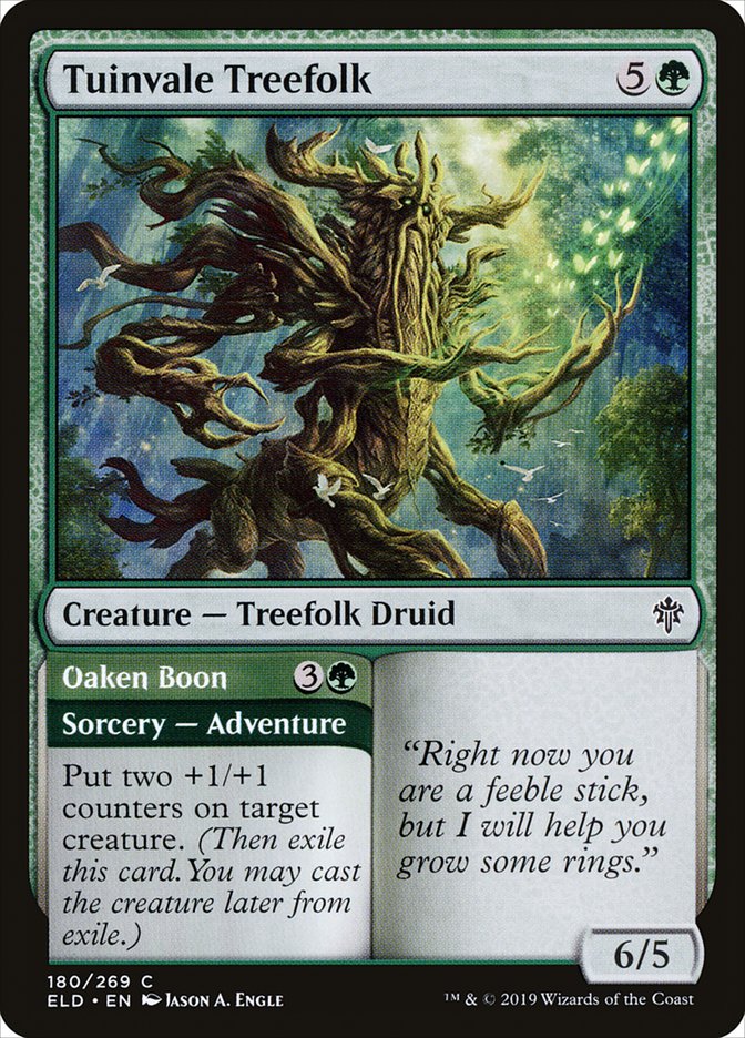 Tuinvale Treefolk // Oaken Boon [Throne of Eldraine] Magic: The Gathering