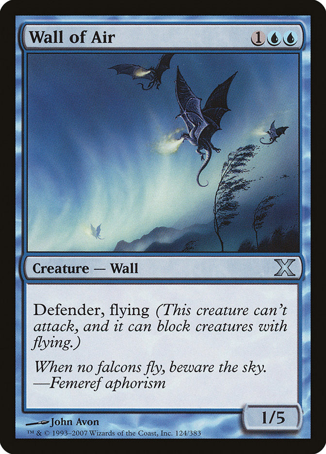 Wall of Air [Tenth Edition] Magic: The Gathering