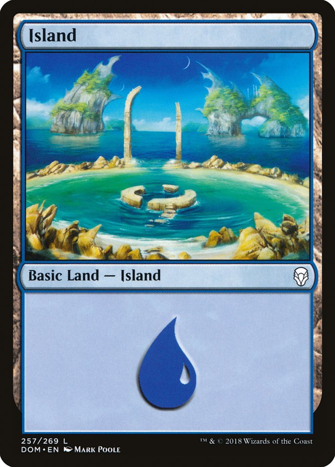 Island (257) [Dominaria] Magic: The Gathering