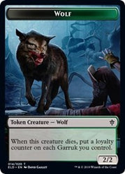 Wolf // Food (15) Double-Sided Token [Throne of Eldraine Tokens] Magic: The Gathering