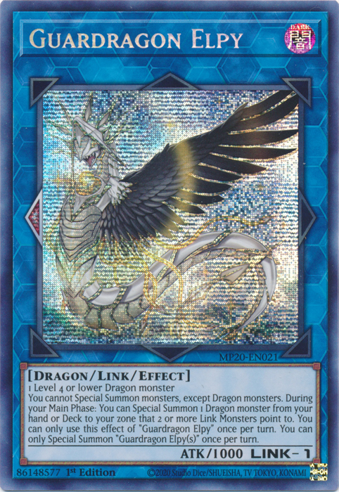Guardragon Elpy [MP20-EN021] Prismatic Secret Rare Yu-Gi-Oh!