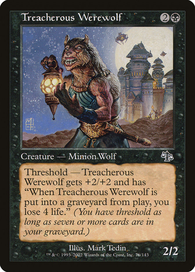 Treacherous Werewolf [Judgment] Magic: The Gathering