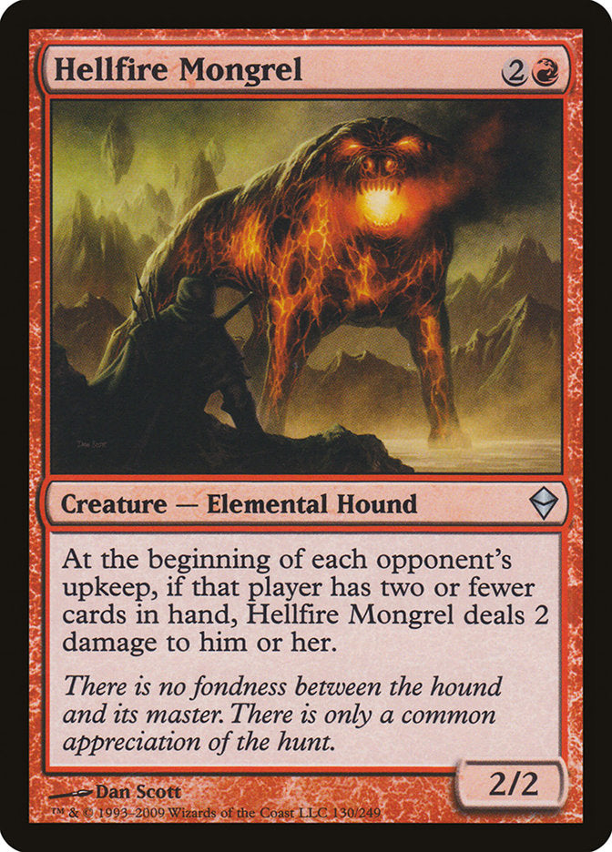Hellfire Mongrel [Zendikar] Magic: The Gathering