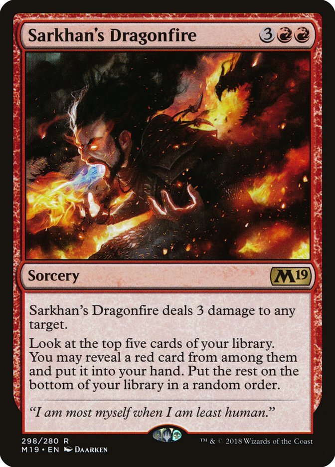 Sarkhan's Dragonfire [Core Set 2019] Magic: The Gathering