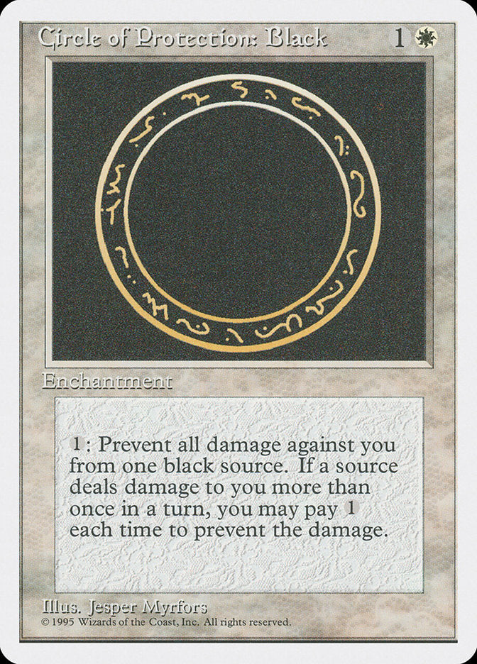 Circle of Protection: Black [Fourth Edition] Magic: The Gathering