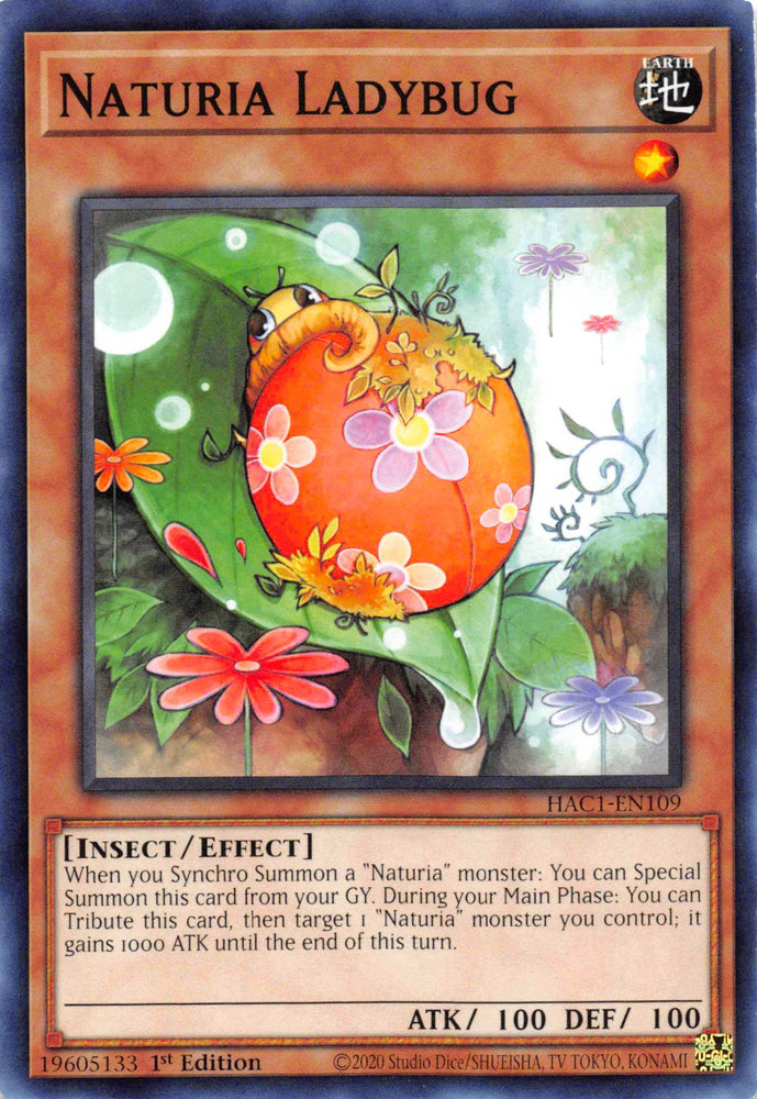 Naturia Ladybug (Duel Terminal) [HAC1-EN109] Parallel Rare Yu-Gi-Oh!