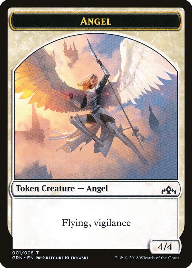 Angel Token [Guilds of Ravnica Tokens] Magic: The Gathering