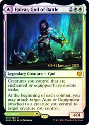 Halvar, God of Battle // Sword of the Realms [Kaldheim Prerelease Promos] Magic: The Gathering
