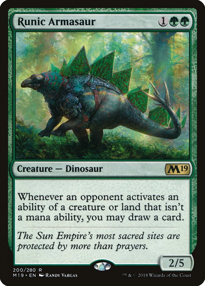 Runic Armasaur [Core Set 2019] Magic: The Gathering