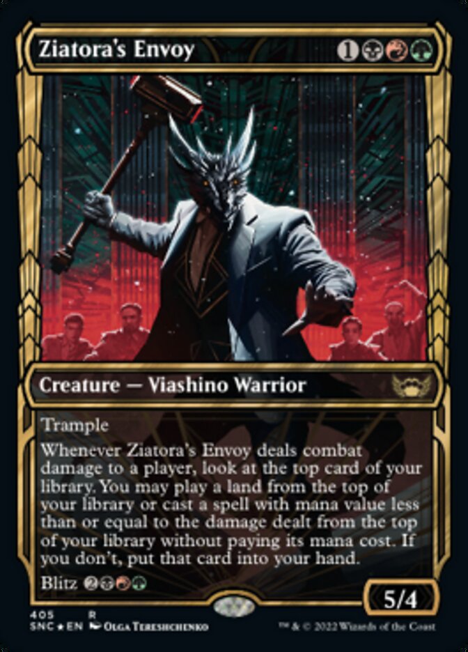 Ziatora's Envoy (Showcase Golden Age Gilded Foil) [Streets of New Capenna] Magic: The Gathering
