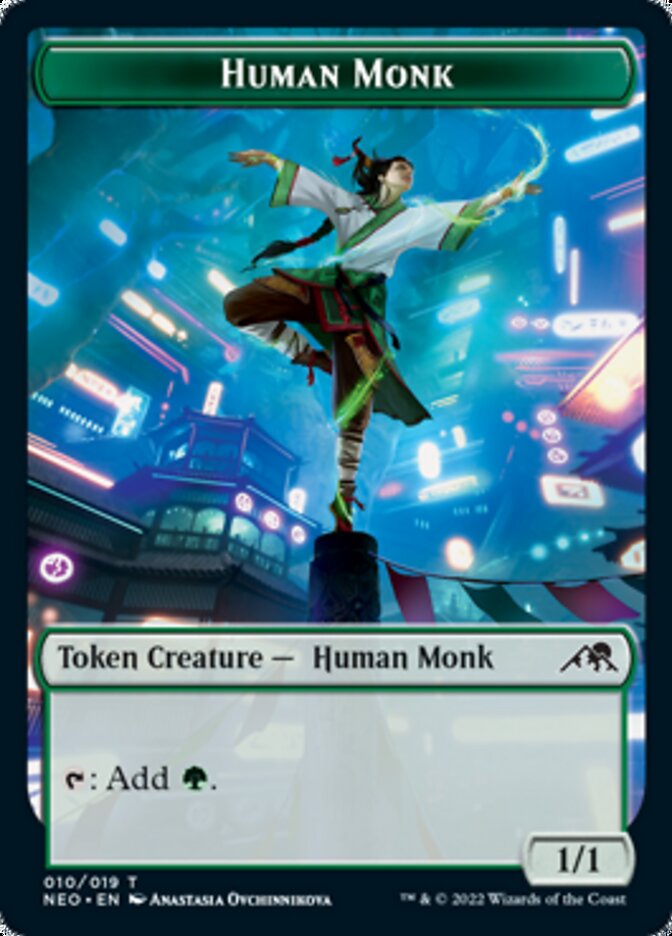 Human Monk Token [Kamigawa: Neon Dynasty Tokens] Magic: The Gathering