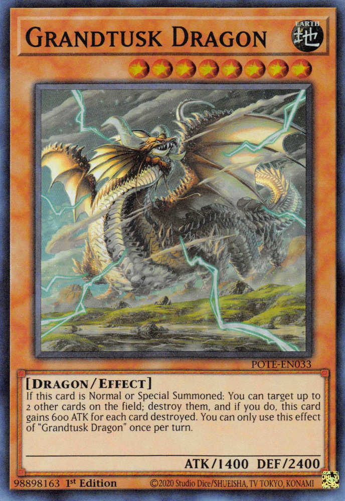 Grandtusk Dragon [POTE-EN033] Super Rare Yu-Gi-Oh!