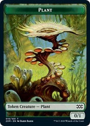 Plant // Treasure Double-Sided Token [Double Masters Tokens] Magic: The Gathering