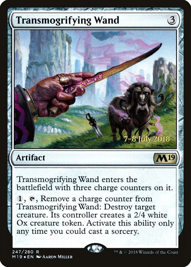 Transmogrifying Wand [Core Set 2019 Prerelease Promos] Magic: The Gathering