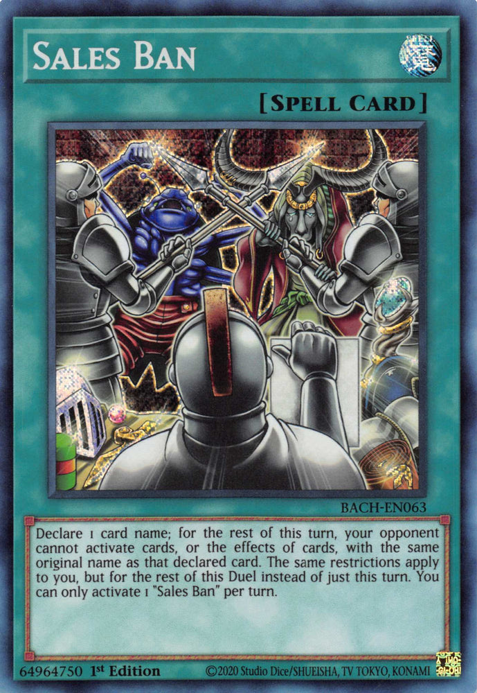 Sales Ban [BACH-EN063] Secret Rare Yu-Gi-Oh!