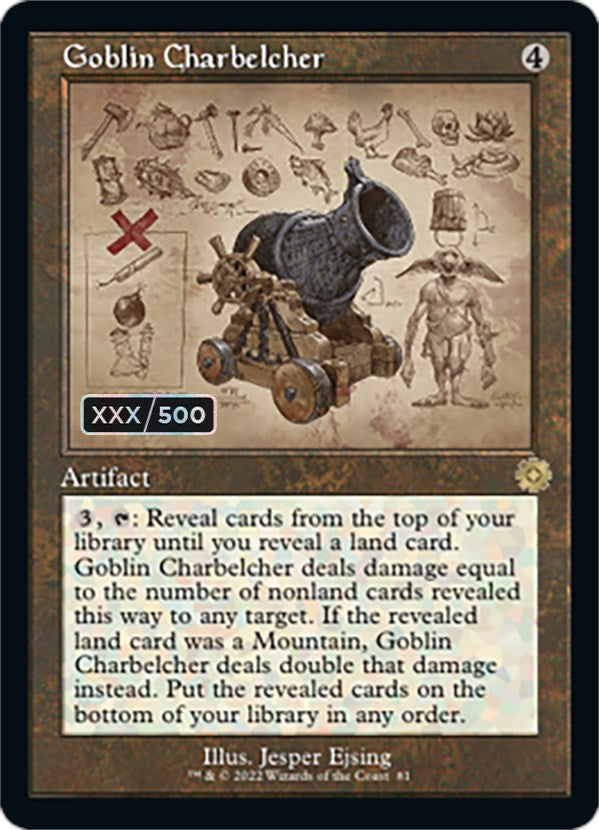 Goblin Charbelcher (Retro Schematic) (Serial Numbered) [The Brothers' War Retro Artifacts] Magic: The Gathering