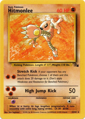 Hitmonlee (22/62) [Fossil Unlimited] Pokémon