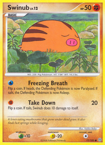 Swinub (77/100) [Diamond & Pearl: Stormfront] Pokémon