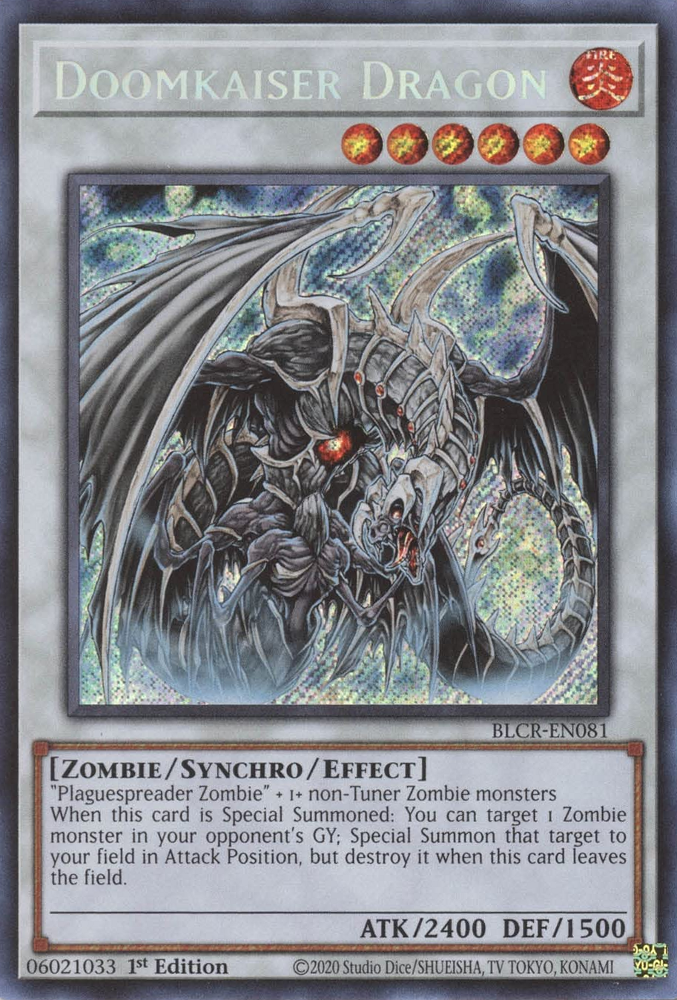 Doomkaiser Dragon [BLCR-EN081] Secret Rare Yu-Gi-Oh!