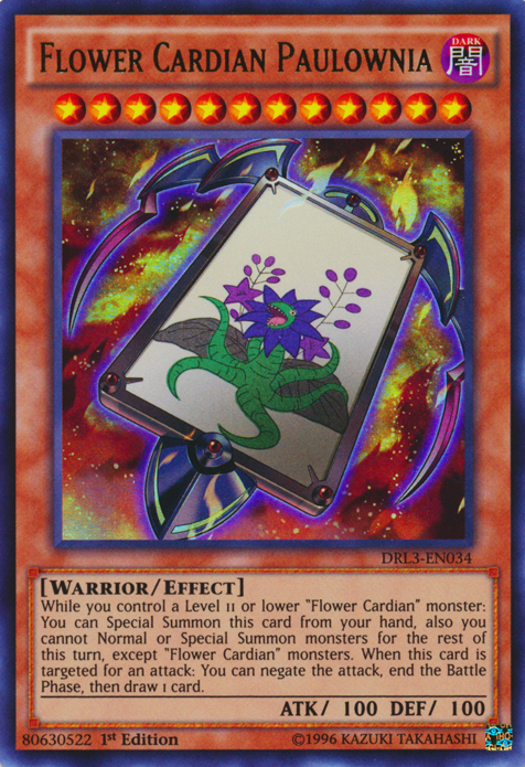 Flower Cardian Paulownia [DRL3-EN034] Ultra Rare Yu-Gi-Oh!