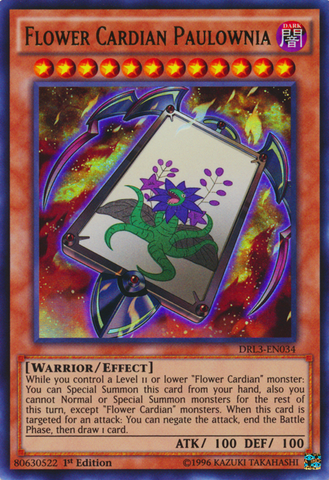 Flower Cardian Paulownia [DRL3-EN034] Ultra Rare Yu-Gi-Oh!