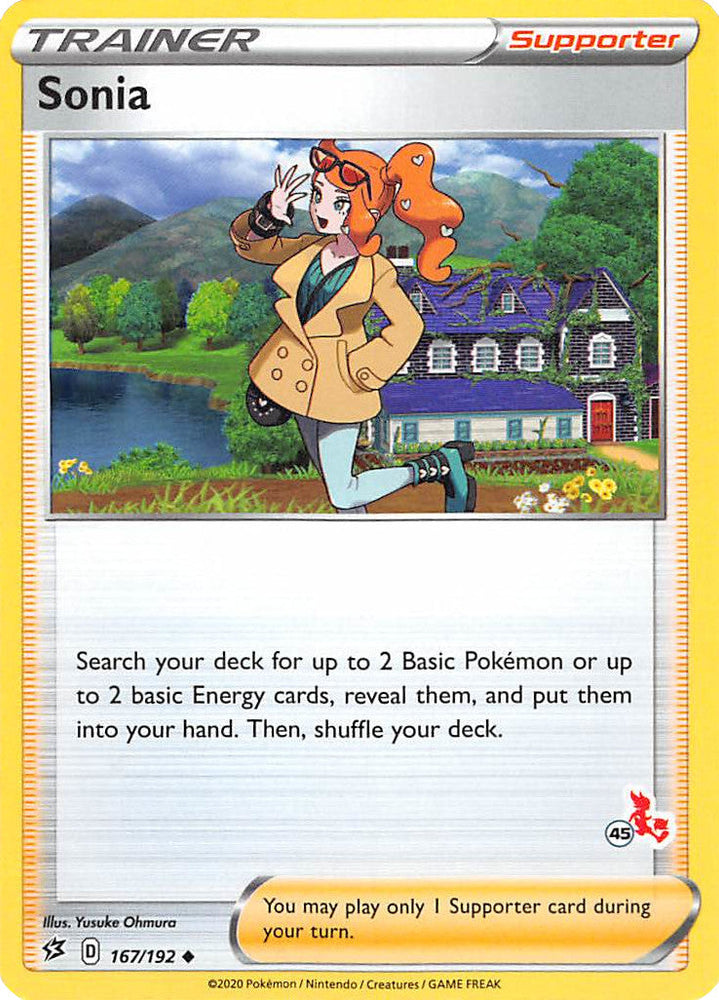 Sonia (167/192) (Cinderace Stamp #45) [Battle Academy 2022] Pokémon