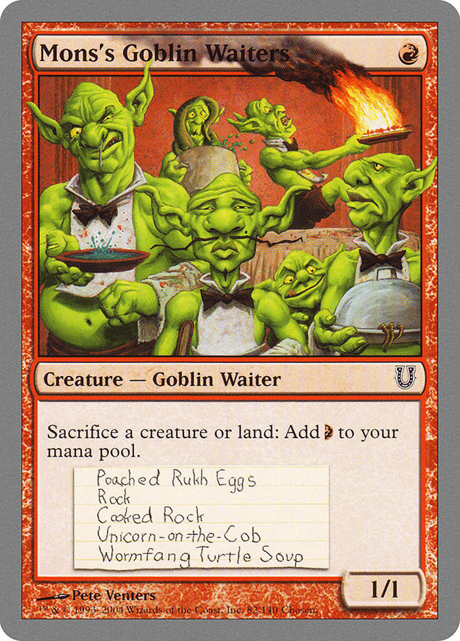 Mons's Goblin Waiters [Unhinged] Magic: The Gathering