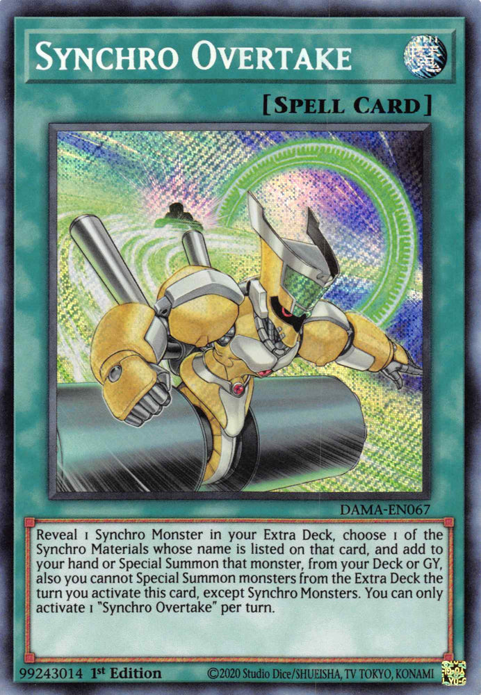 Synchro Overtake [DAMA-EN067] Secret Rare Yu-Gi-Oh!
