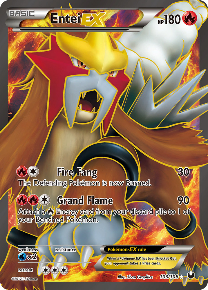 Entei EX (103/108) [Black & White: Dark Explorers] Pokémon