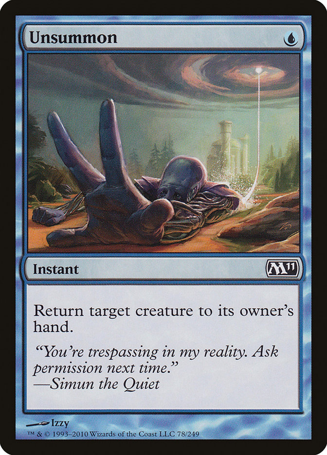 Unsummon [Magic 2011] Magic: The Gathering