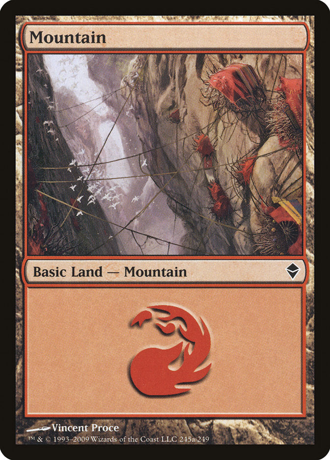 Mountain (245a) [Zendikar] Magic: The Gathering