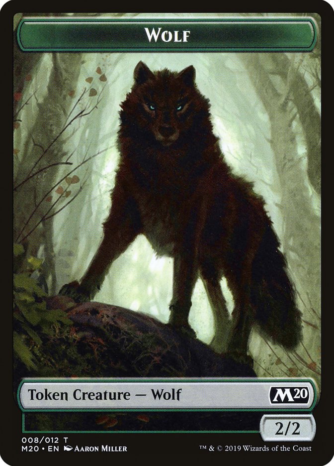 Wolf Token [Core Set 2020 Tokens] Magic: The Gathering