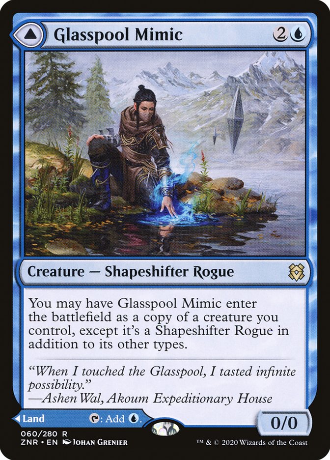 Glasspool Mimic // Glasspool Shore [Zendikar Rising] Magic: The Gathering
