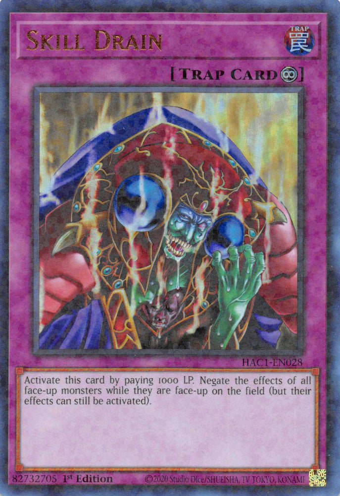 Skill Drain (Duel Terminal) [HAC1-EN028] Parallel Rare Yu-Gi-Oh!