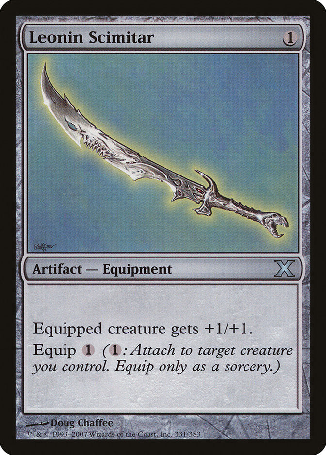 Leonin Scimitar [Tenth Edition] Magic: The Gathering
