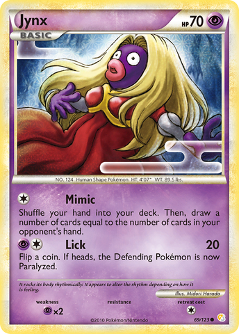 Jynx (69/123) [HeartGold & SoulSilver: Base Set] Pokémon