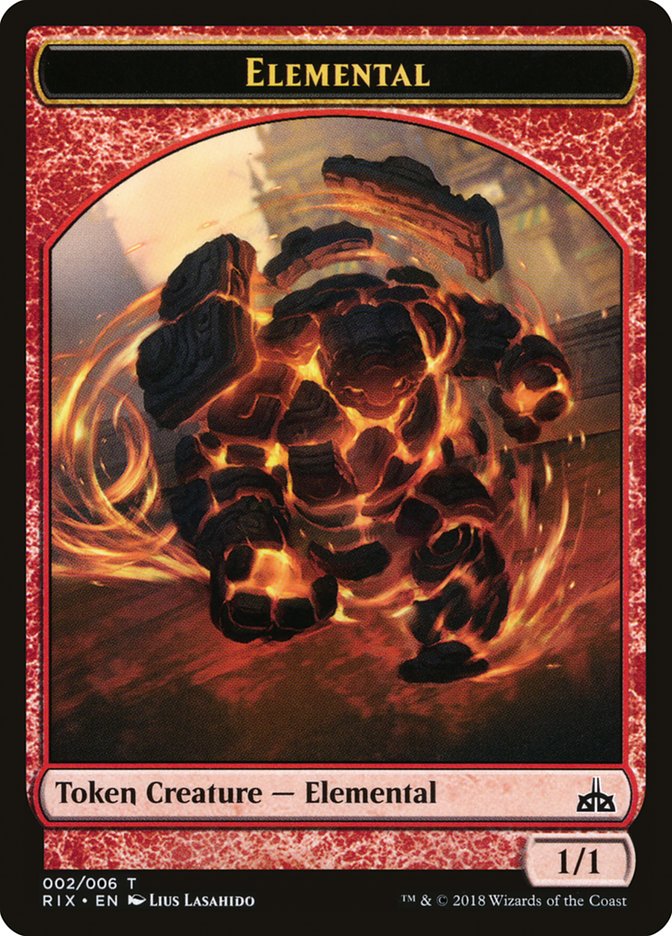 Elemental Token (002/006) [Rivals of Ixalan Tokens] Magic: The Gathering