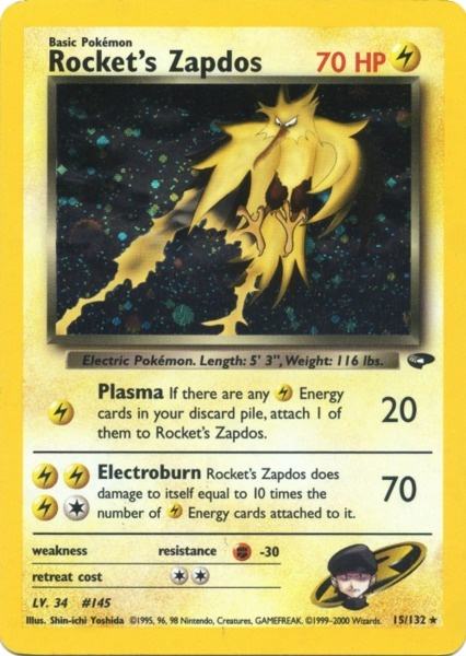 Rocket's Zapdos (15/132) [Gym Challenge Unlimited] Pokémon