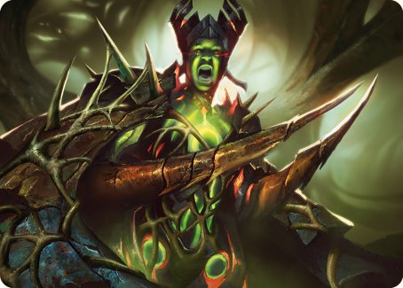 Maze's Mantle Art Card [Phyrexia: All Will Be One Art Series] Magic: The Gathering