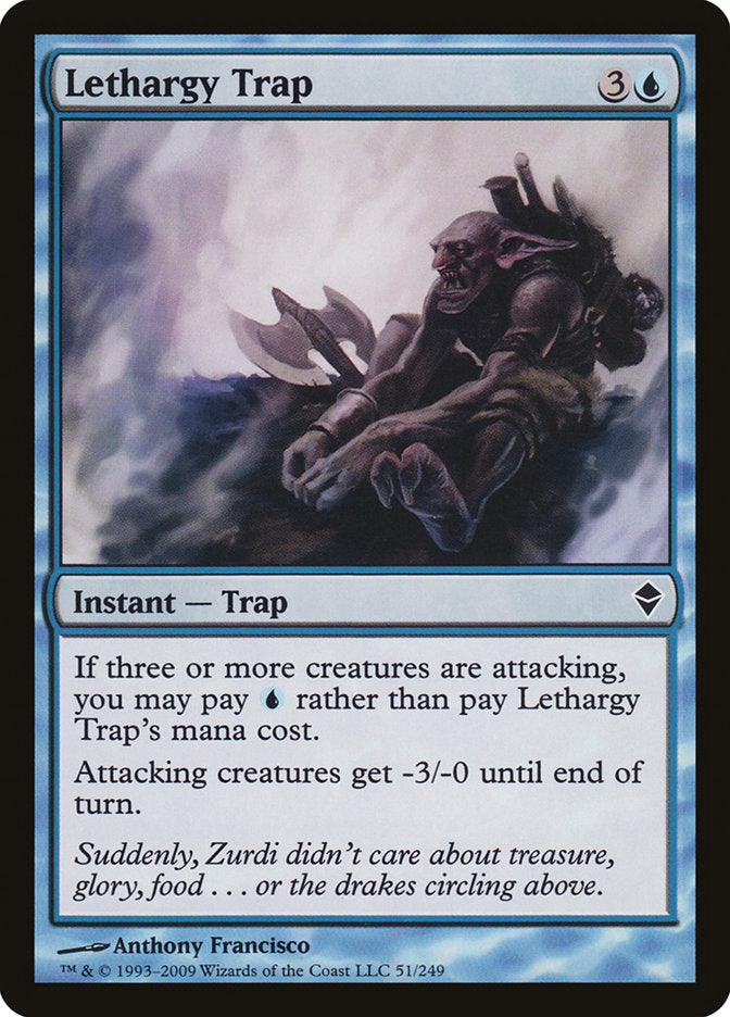 Lethargy Trap [Zendikar] Magic: The Gathering